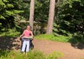 Wheelchair user in the woods