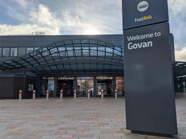 Image of entrance to to Govan Subway Station