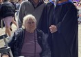 My husband and I with my lovely grandson on his graduation. Proud grandparents