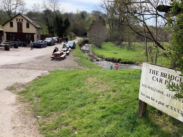 Picture of The Bridge car park with picnic tables