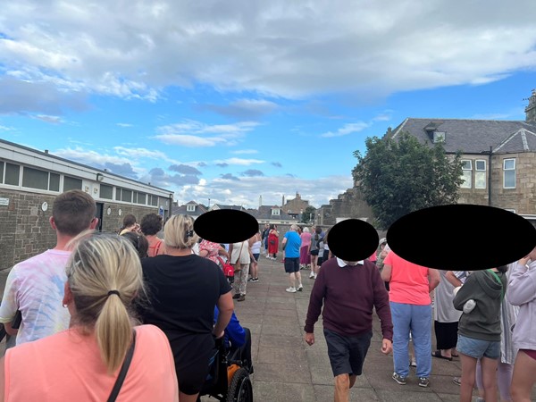 Accessible toilet queue