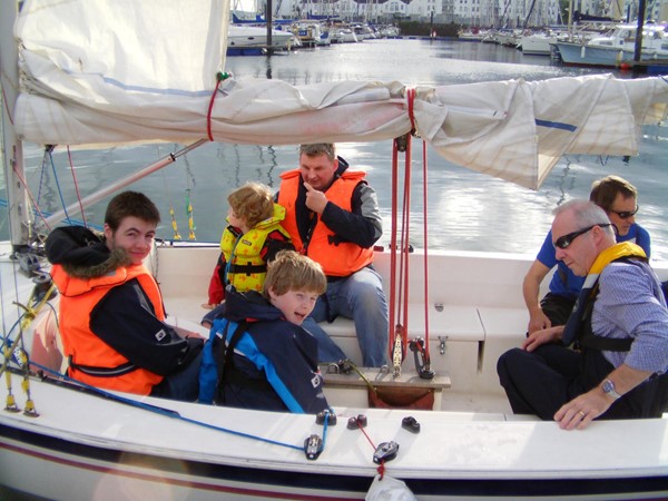 Picture of Belfast Lough Sailability - My three sons aboard one of the Hawks