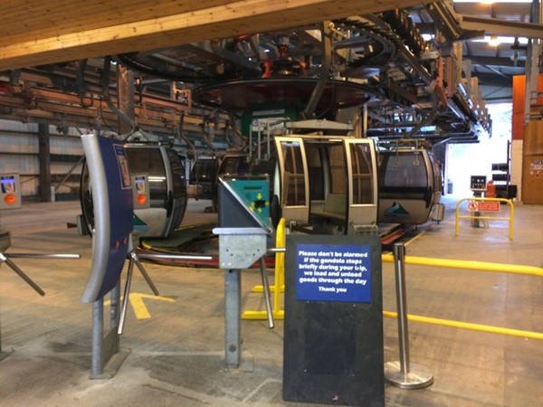 The gondola boarding area.