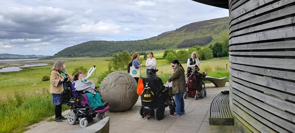 Picture of a Euan's Guide Ambassador meet up at  RSPB Scotland Loch Leven