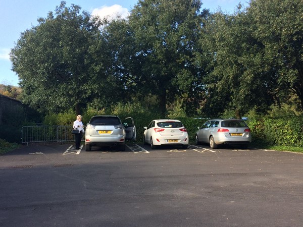 4 of the 6 blue badge car parking spaces
