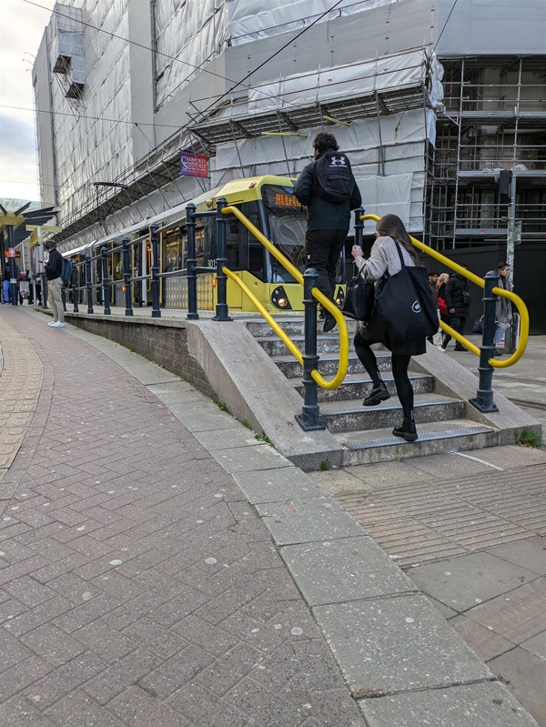 Image of the steps to the Metrolink