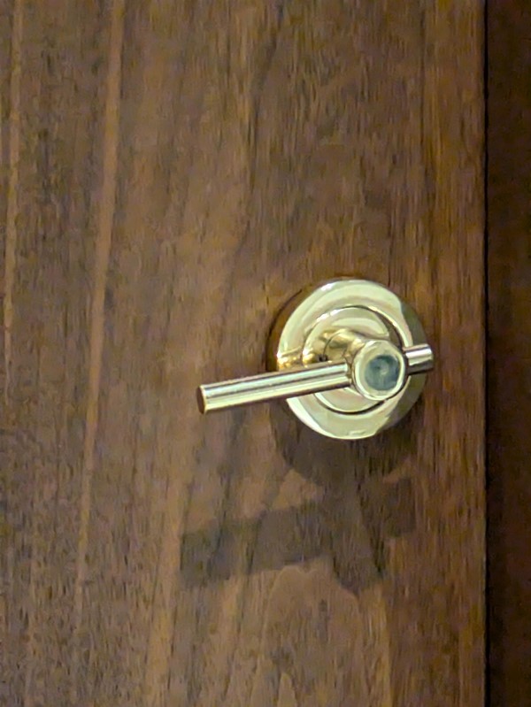 Image of the lock on the accessible door