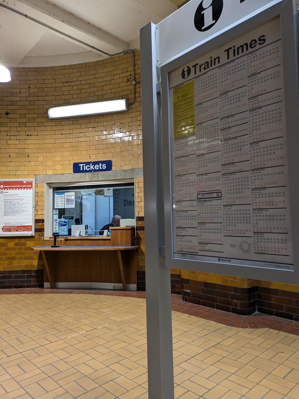 Image of a ticket desk