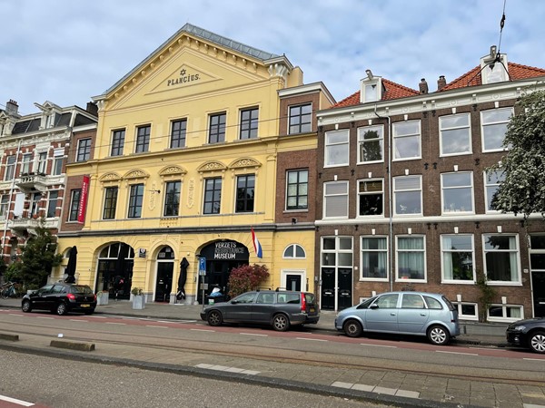 The front of the resistance museum building taken from across the street