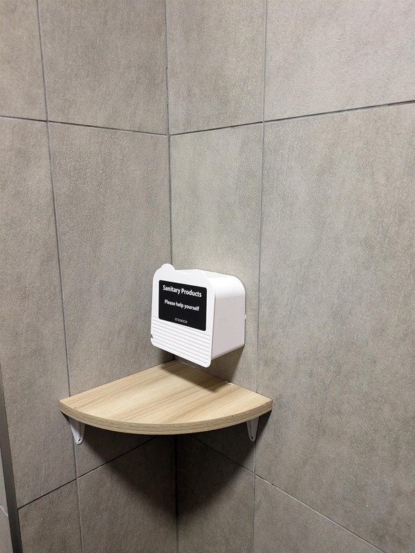 Image of colostomy shelf in the Changing Places toilet