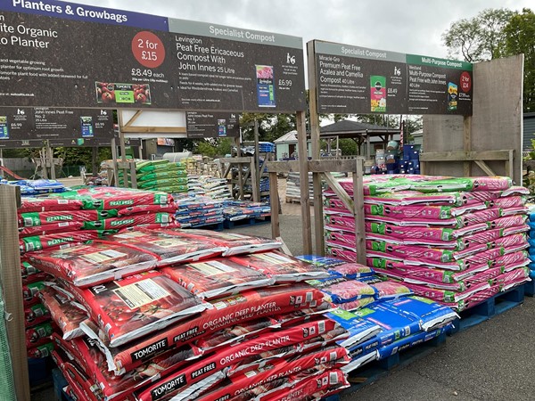 Image of sacks of soil for sale