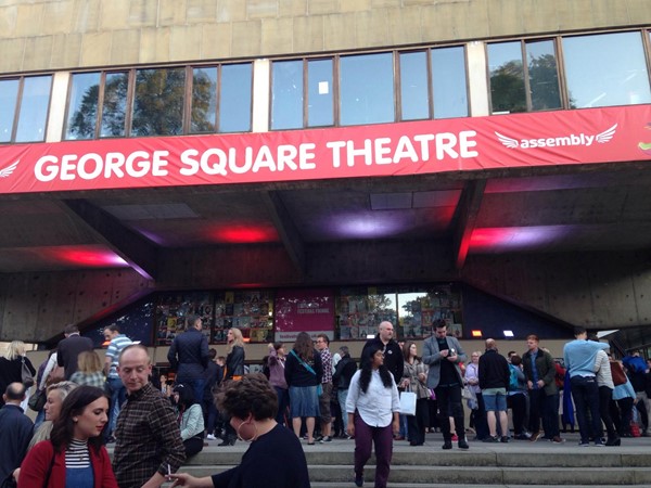 Entrance to the venue...note stairs. Ramp to the right as you look at venue next to library