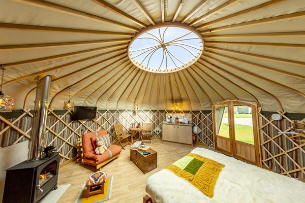 Image of a yurt interior