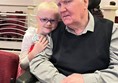 My grandaughter with her beloved grandad in Chesil Vista`s club house.