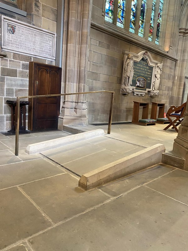 Image of a ramp inside Wakefield Cathedral