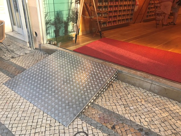 Photo of the ramp into the shop.
