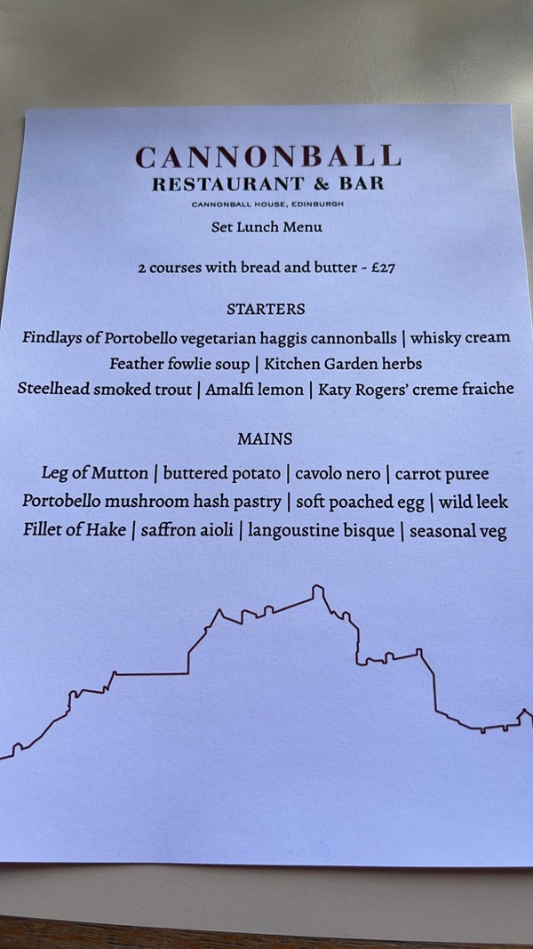 Image of the menu.