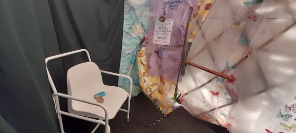 Image of a seat in a tent