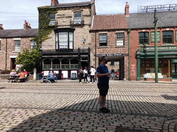 Much of the town area is cobbled. Buildings are not all accessible, especially the houses.