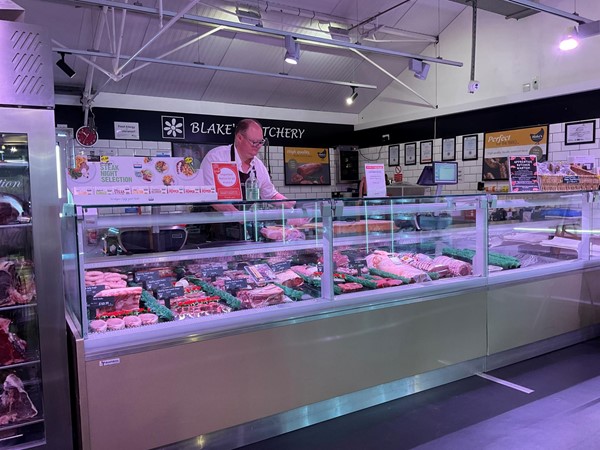 Image of a butcher counter.