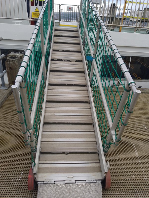 Image of stairs on a boat