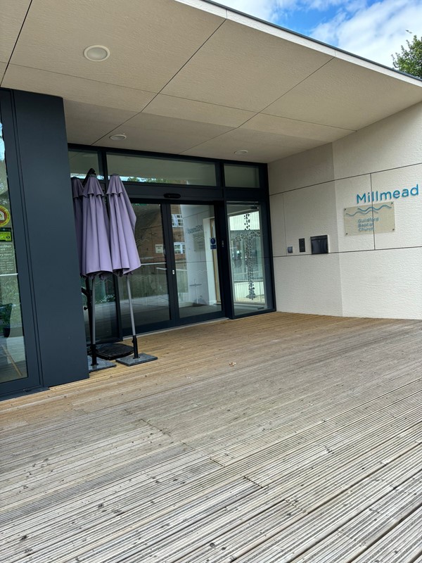 Image of a glass fronted entrance door