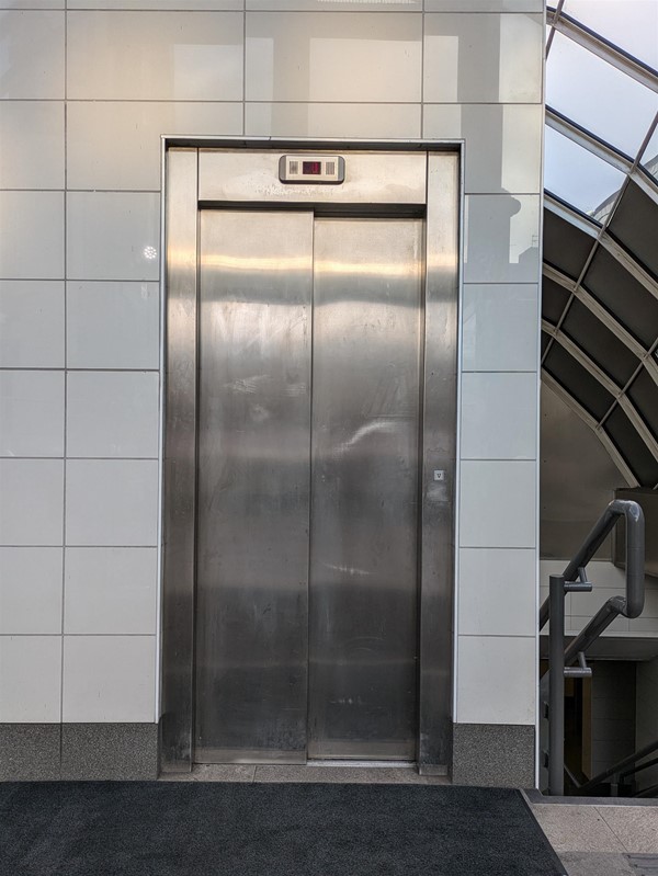 Image of lift access to St Enoch Subway Station