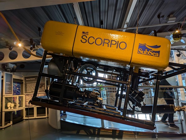 Image of a yellow Scorpio submersible