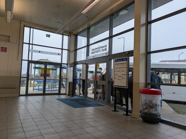 Image of automatic doors at Dunfermline Bus Station