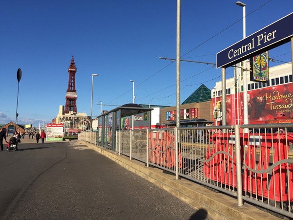 Picture of Blackpool Trams - Central Pier Tram Stop