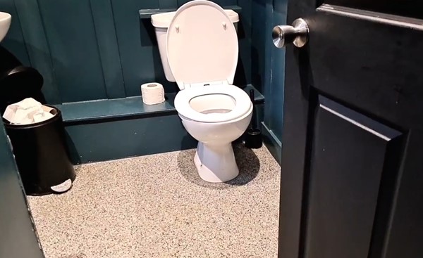 The toilet is not accessible.