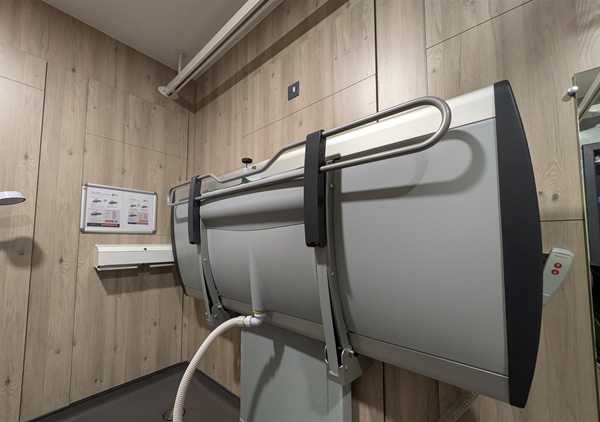 Image of Adjustable change bed in the Changing Places toilet