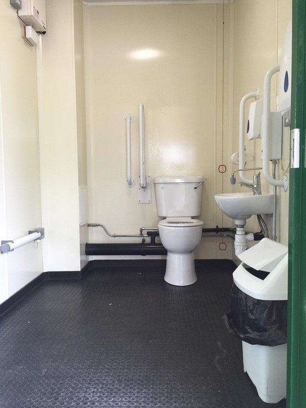 Toilet on the platform