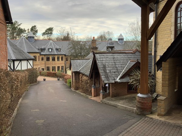 but to get down to your room you have to enter the front door with your provided key when you booked in. Touch the pad, wait, and door will automatically open. But what a difficult approach first, it’s quite steep