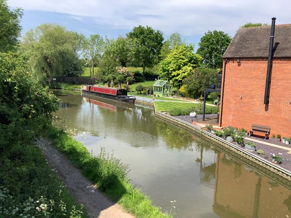 A view over on the other side of bridge to a very nice private cottage and garden