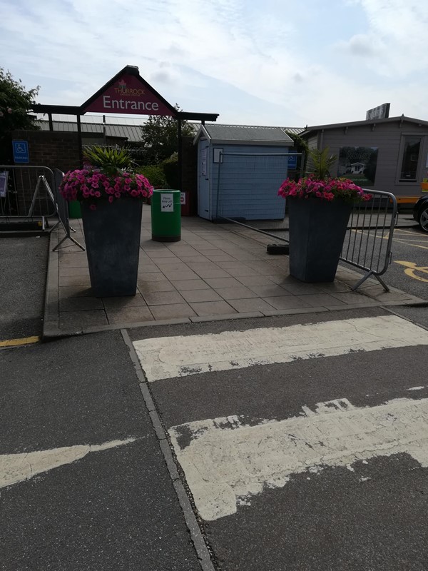 Ramp to main entrance by disabled parking.