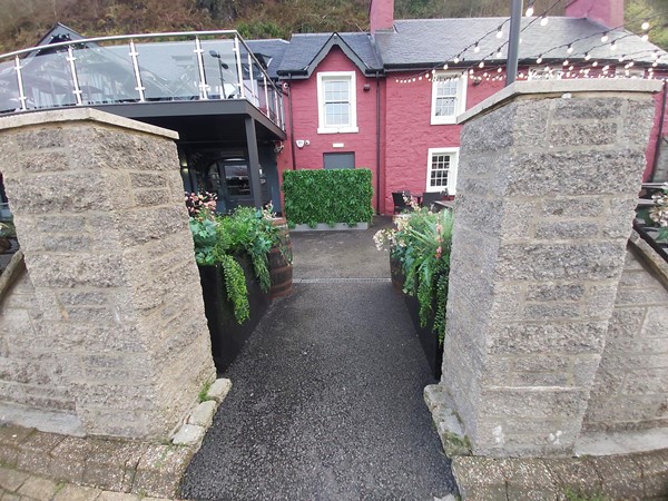 Image of a pathway leading to the venue.