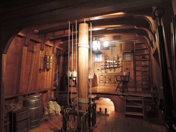 Reconstruction of an old ship, this is the only room which is quite dark