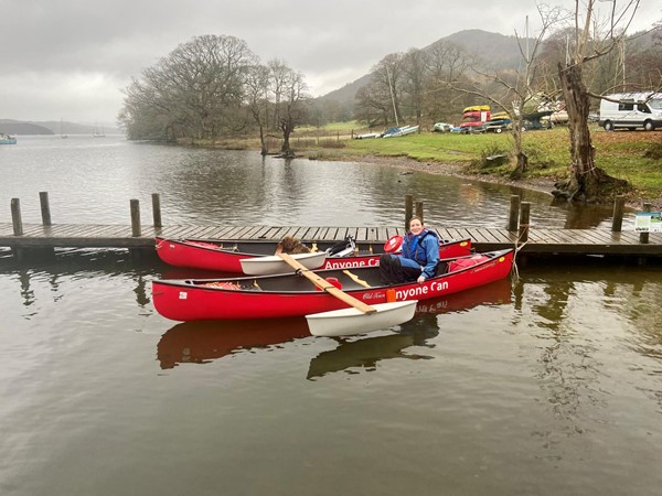 Picture of a person in a boat on Windermere