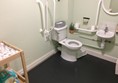 Inside the accessible toilet