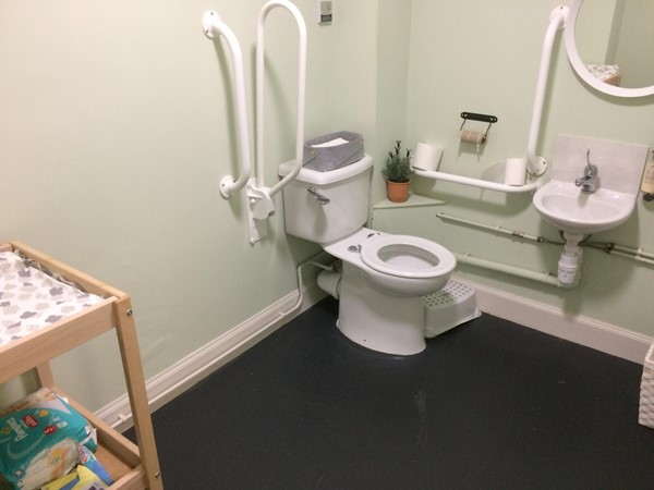 Inside the accessible toilet