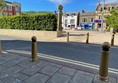 Crossing Channel Street into Market Square where the kerbs were a bit high