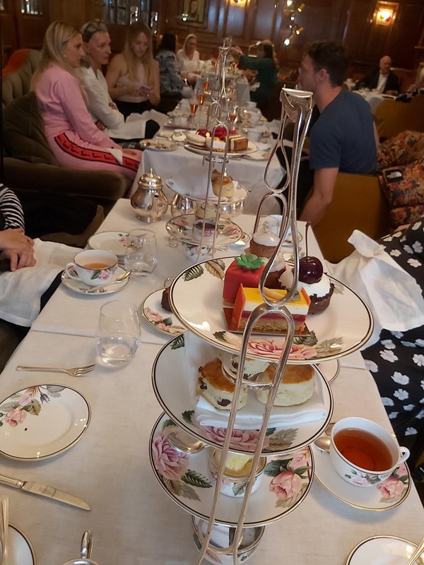 Picture of a cake tray at Brown's Hotel in London