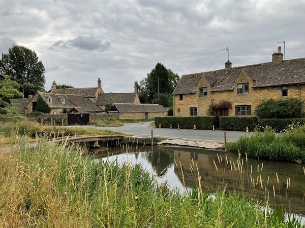 River and village houses