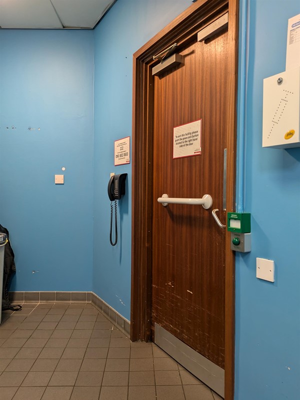 Image of door to Changing Places toilet from inside