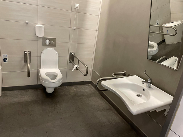 Image of an accessibe toilet