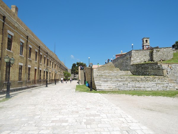 Stairs to the upper levels of the Old Fortress