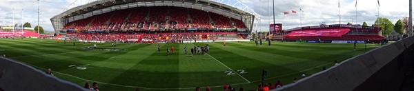 View from the west stand wheelchair spaces