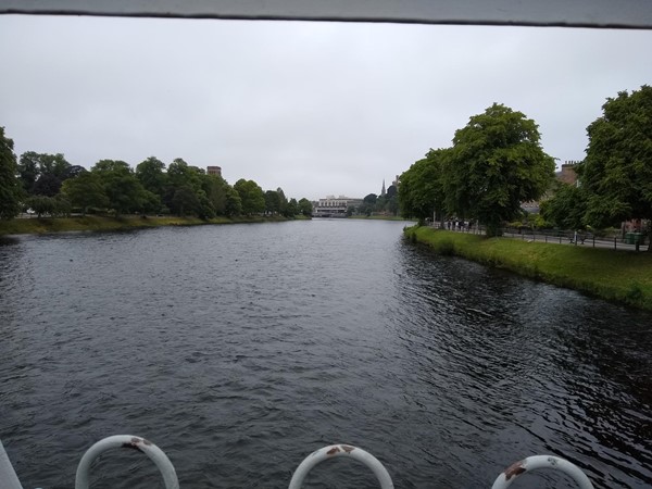 The city centre view from a bridge